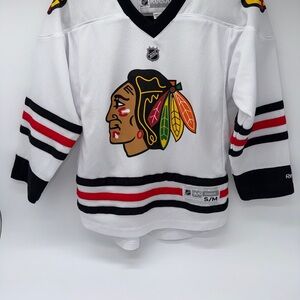 Reebok Chicago Blackhawks Youth Hockey Jersey White S/M NHL